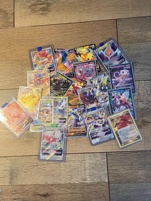 Lot de 20 cartes Pokémon rares ou brillantes avec 3 ULTRA RARE garantie !