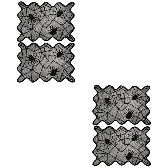 4 Pcs Sets Coaster Cup Matte Horror Party Tischset