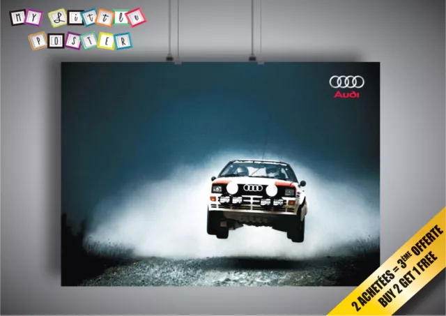 Poster Audi Quattro Rally Big Jump