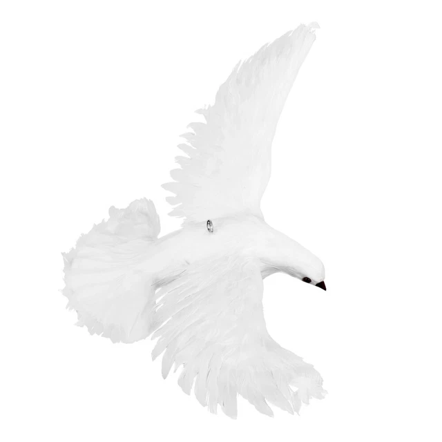 Piccione Decorativo In Schiuma - Colomba Bianca Per Giardino O Interni