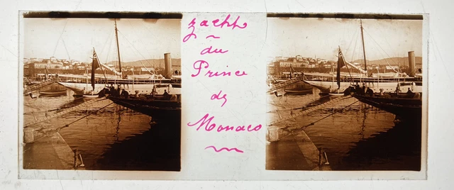 PHOTO STEREO PLAQUE DE VERRE 45X107-MONUMENT DU CENTENAIRE-NICE-CIRCA 1900