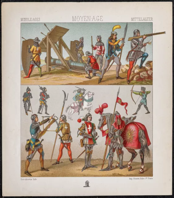 1890 - Artillerie et garde du roi - Moyen-âge - Uniformes militaires & armes