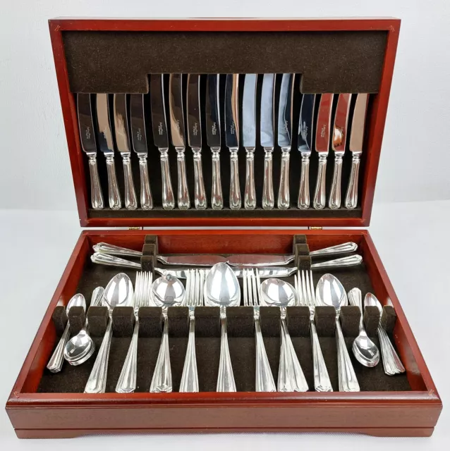 Arthur Price Chester Pattern 8 Settings 76 Piece Canteen Silver Plated Cutlery