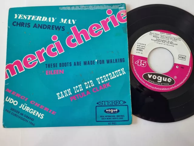 Udo Jürgens/ Chris Andrews/ Eileen/ Petula Clark - Merci Cherie 7'' EP Vinyl