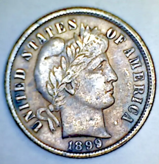 1899 Barber or Liberty Head Silver Dime