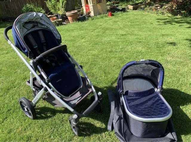 Uppababy Vista in Navy - Includes Baby Bassinet And Toddler Seat
