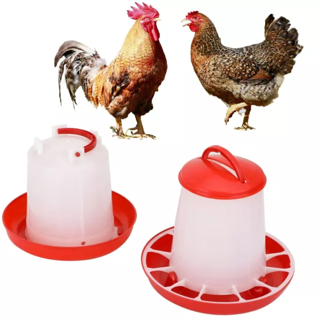 Lot Mangeoire 1.5 Kg Et Abreuvoir 1.5L Pour Poules Et Volailles