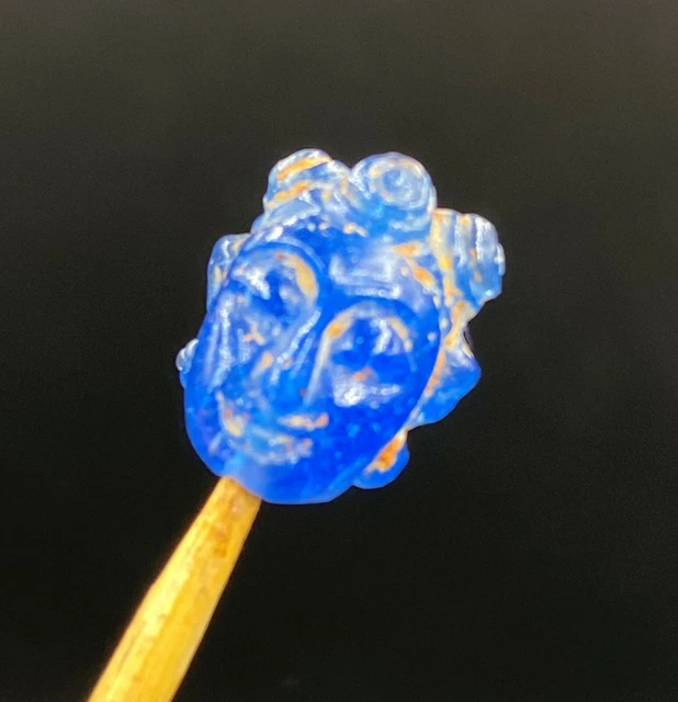 Ancient South East Asian Burmese Pagan Dynasty Antiquities Glass Amulet Old Bead