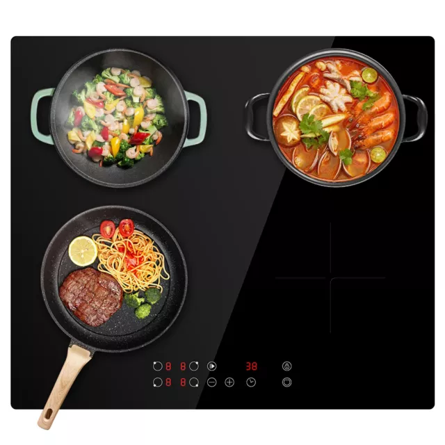 7000W Built-in Touch Control Electric Induction Ceramic Hob 4 Zone Cooker