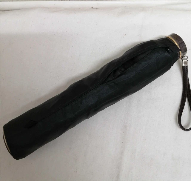 YVES SAINT LAURENT Folding Umbrella Black Accessory for Women from Japan Used