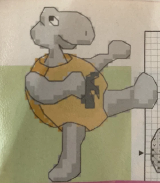 Cinturón Negro Karate Tortuga Mascota Pequeña Puntada de Cruz Carta de Diseño