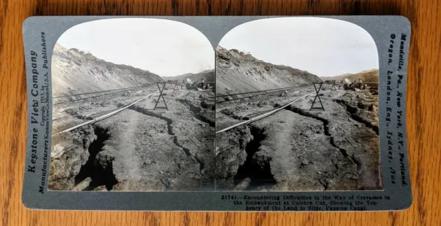 Keystone Stereoview the Culebra Cut During Panama Canal Construction 1913