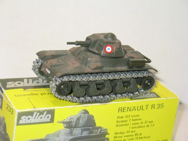 Char Renault R35 Solido 1/50 – Capturé Allemand PWF35 – Russie WW2 – Neuf