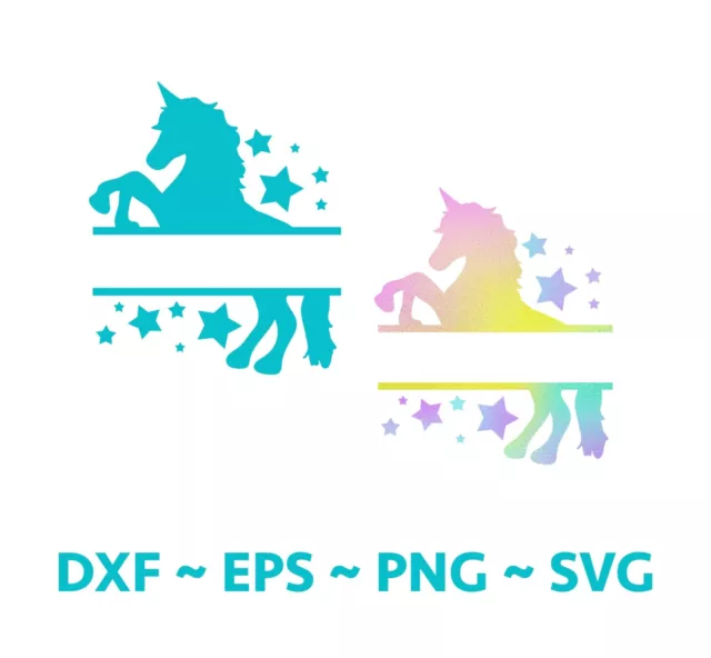 Unicorn Split monogram SVG, Unicorn svg file, SVG files for cricut, Digital file