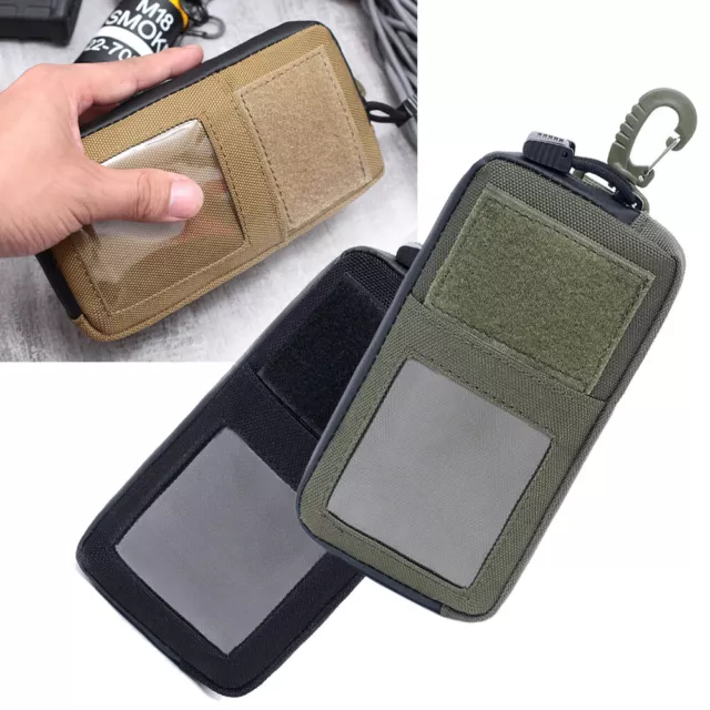 Tactical Molle Pouch Wallet Pack Card Holder Men Zipper Coin Pocket Waist Bag US