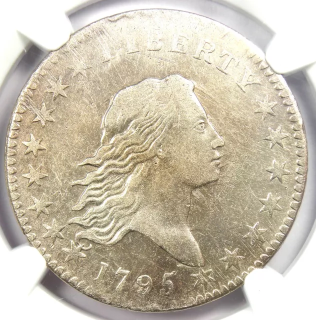 1795 Flowing Hair Half Dollar 50C Coin. Certified NGC XF Detail (EF) - Rare Date