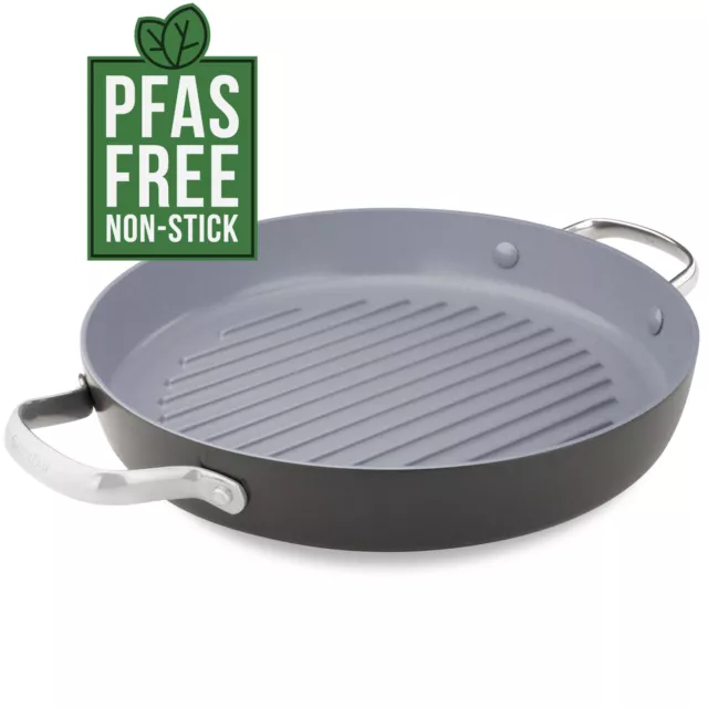 GreenPan Grill Pan 28 cm Ceramic Non-Stick Oven/Grill/Hob (Damaged Packaging)