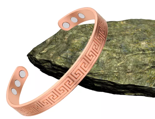 Bracelet grec magnétique cuivre 6 aimants douleur arthrite bracelet 3