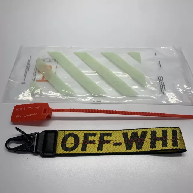 Off-White Industrial Taxi Color Lanyard  Yellow Black With Red Ziptie Off White