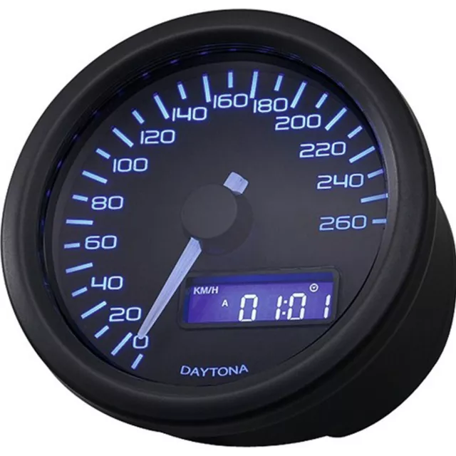 DAYTONA Tachometer Velona Dark ø60mm H:48mm Zifferblatt Sport schwarz matt