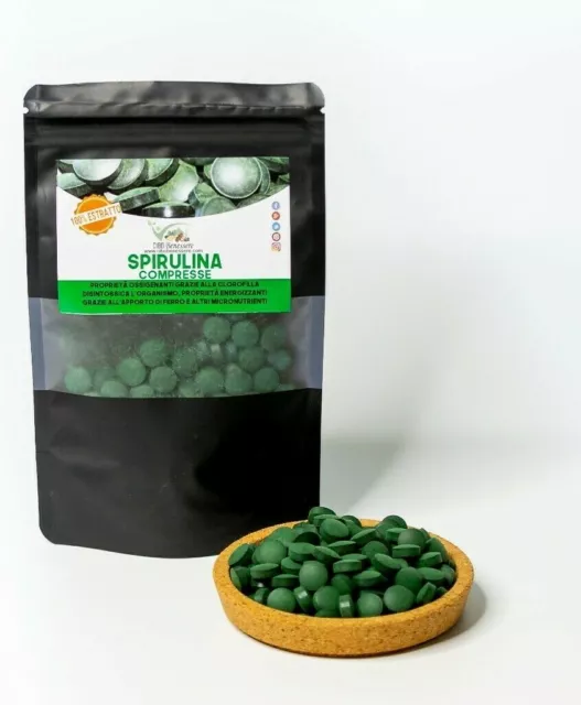 Offerta Spirulina Pura Biologica Qualita' Premium 2000 Compresse Da 500Mg