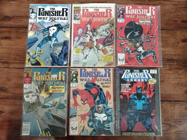 The Punisher War Journal & The Punisher Armory mixed lot (6 books)