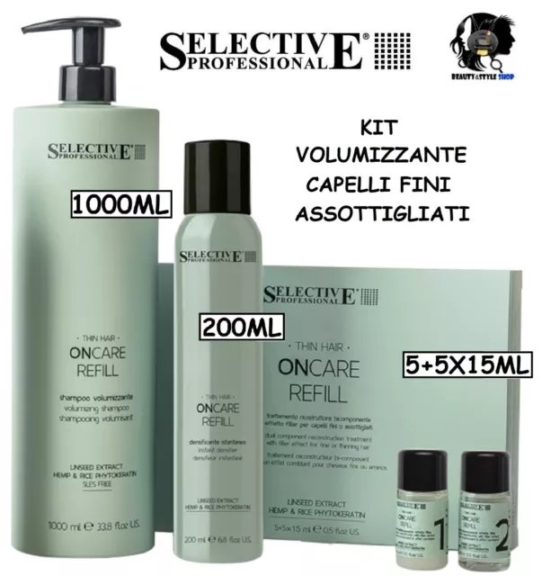 Shampoo Mousse Fiale Volumizzante Capelli Sottili Selective Professional Refill