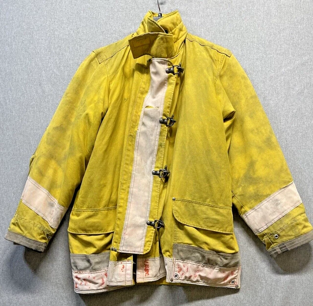 Janesville Turnout Coat Firefighter Bunker Gear Chest 53-54" Length 34" Yellow