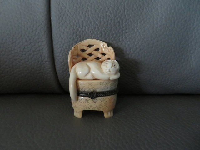 Figurine En Stéatite Brut Forme Chat Couché - Environ 10 Cm, à Sculpter Avec Râpe Et Lime, Pour Enfants/adultes