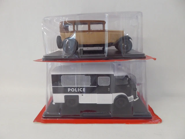 Lot de 2 Citroën 1/24 Collection Hachette IXO voiture miniature diecast CIT39