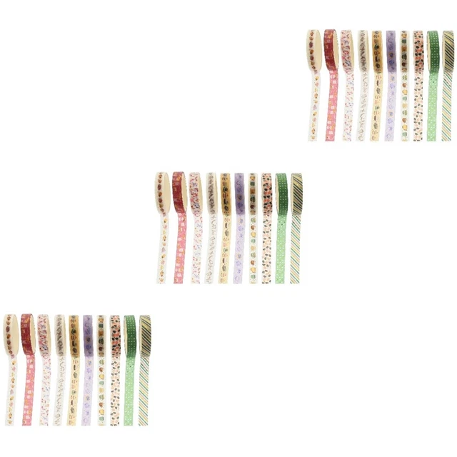 30 Rolls Japanese Masking Tape Hot Stamping Washi Tape Craft Sets Paper Tape