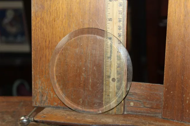 Antique Glass Lens Beveled Edge Round 4-9/16"