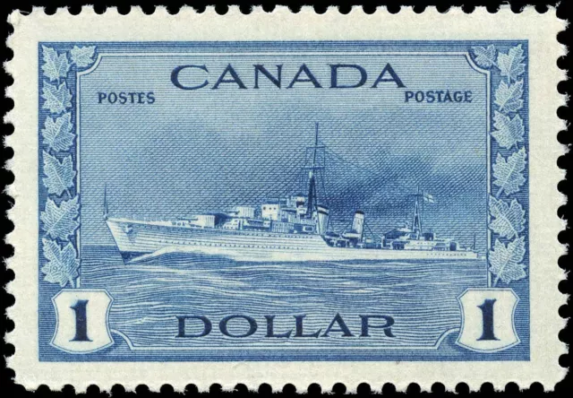 Canada Mint H VF $1.00 Scott #262 1942 King George VI War Issue Stamp