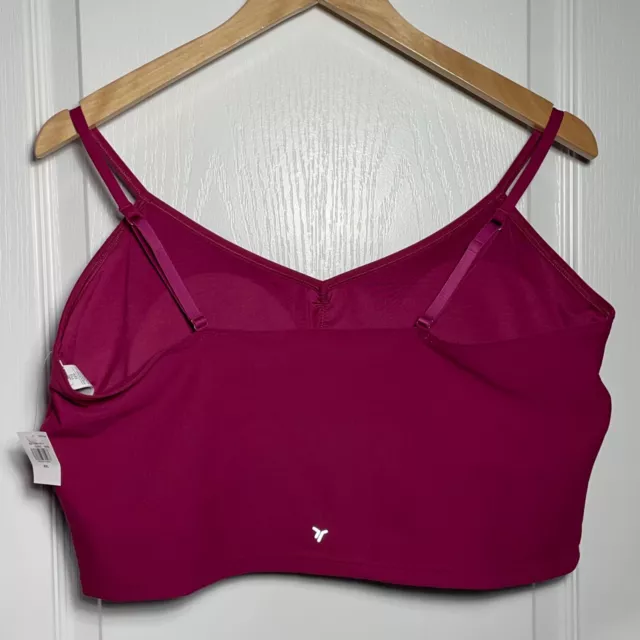Old Navy Women's PowerSoft Ruched Sports Bra Go-Dry Light Support 2X, XXL 2