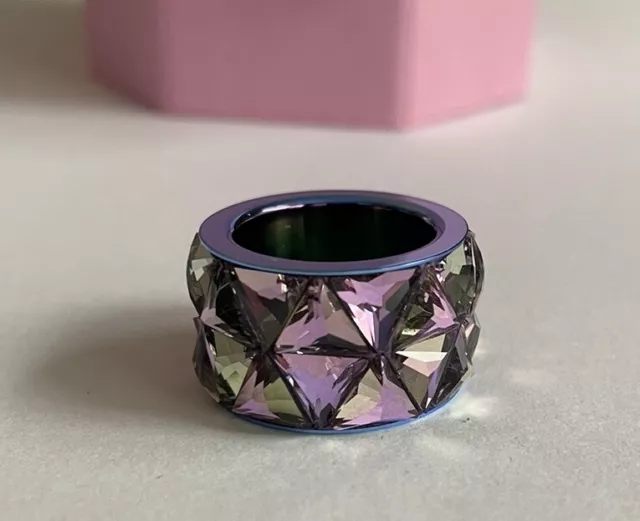 SWAROVSKI Curiosa cocktail ring Triangle cut, 55 5599928 Brand New