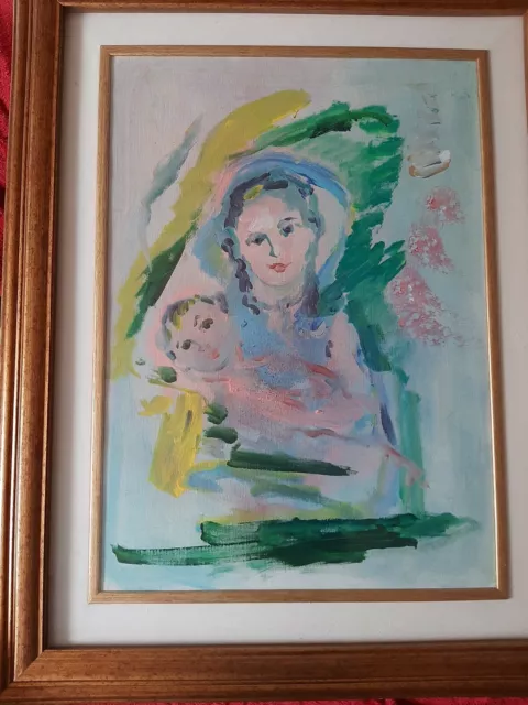 Ernesto Treccani  Olio Su Tela   Cm.  50 X 70 