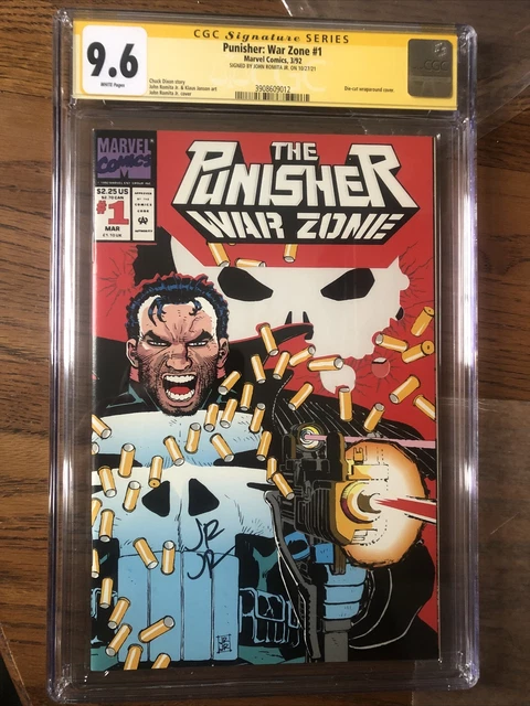 marvel comic Punisher War Zone 1 Cgc 9.6 Signed John Romita Jr!!!  Auction