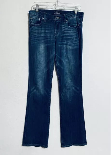 Lucky Brand 4 27 Womens Mid Rise Sweet Boot Jeans Distressed Stretch Boho