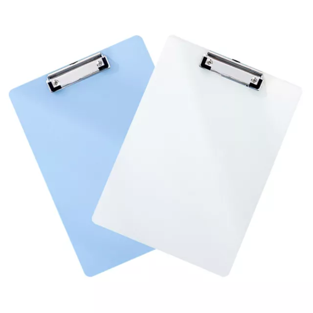 2 Pcs Writing Pad Pp Office Sketch Clipboard Folders Plastic