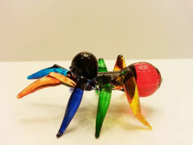 Colorful Ant Figurine Art Hand Blown Glass Mini Collectibles Home Decor Gift