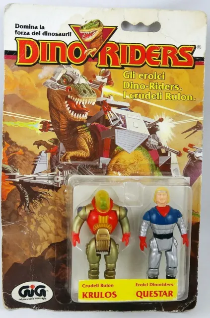 Dino Riders Action Figures - Krulos & Questar - Tyco GIG Italy