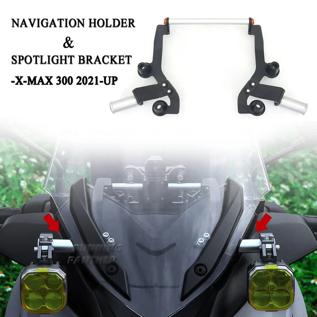 For Yamaha X-MAX XMAX 300 2021-up Phone Navigation Holder Spotlight Bracket