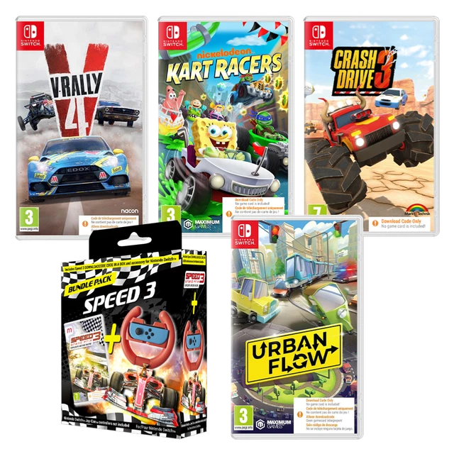 PACK 5 JEUX de courses Nintendo Switch (Code in a Box) Neuf EUR 69,99