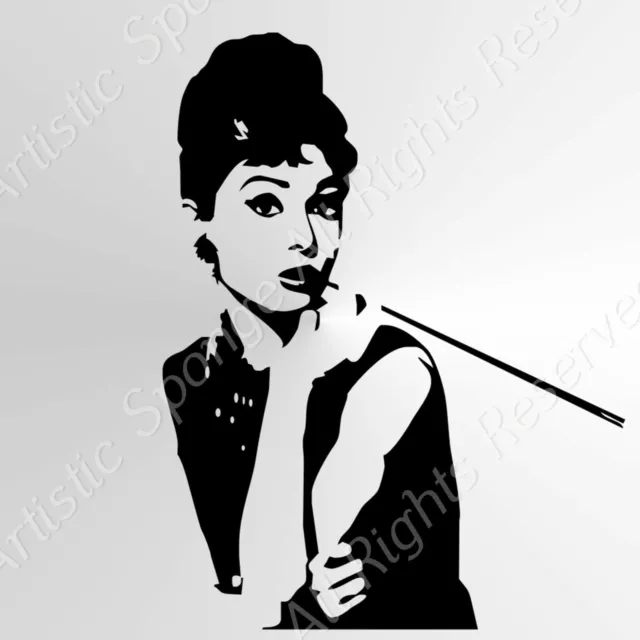 AUDREY HEPBURN Reusable Stencil A3 A4 A5 Art Famous People Movie Star / Audrey