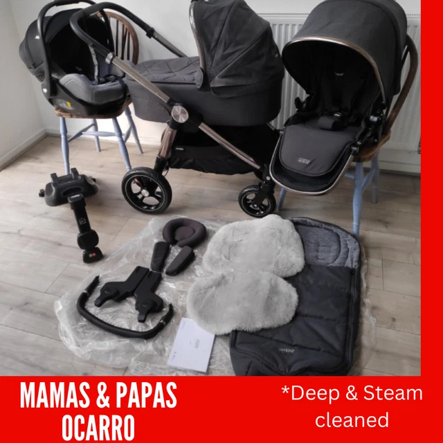 Mamas & Papas Ocarro Kinderwagen Reisesystem Kaschmir Signature Edition DAMPFGEREINIGT