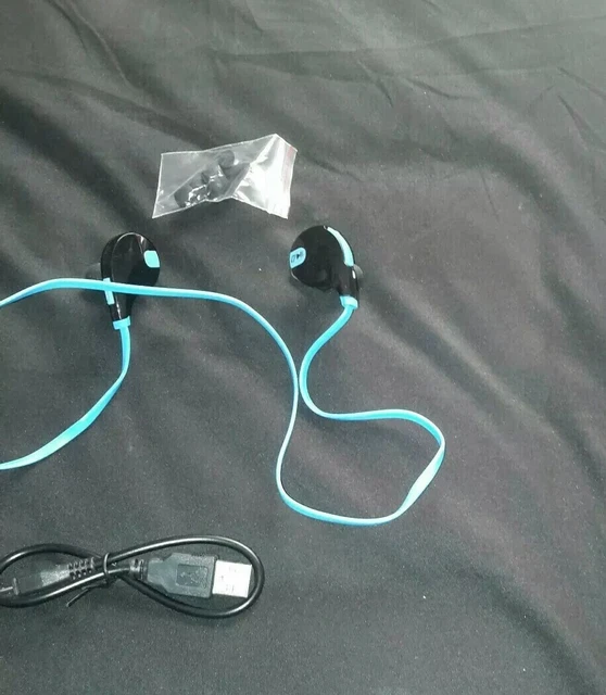 Wireless Bluetooth Inner Ear Stereo Headset Blue New