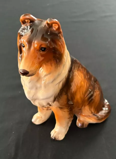 Vintage Shafford Porcelain Rough Coat Collie Dog Made in Japan Stamped 32S1