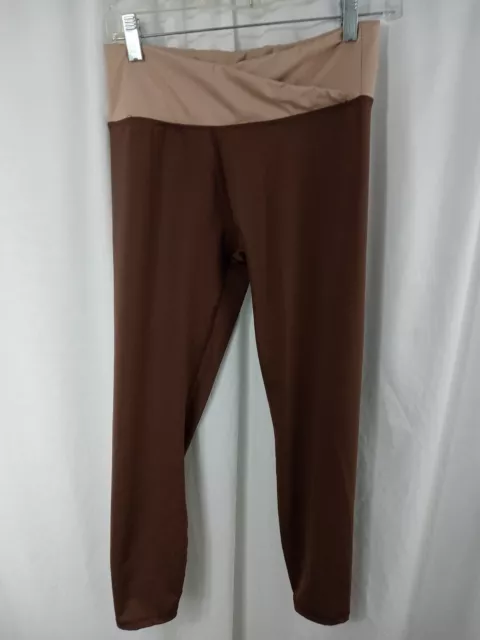 La Image Active Wear Pull On Leggings Beige Brown Womens Sz L