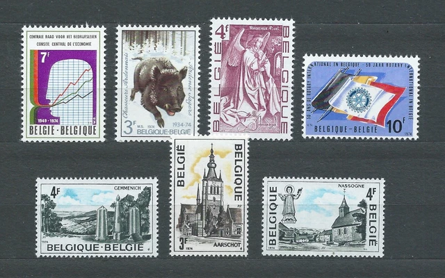 BELGIË BELGIQUE - 1974 YT 1727 à 1733 - TIMBRES NEUFS** MNH LUXE
