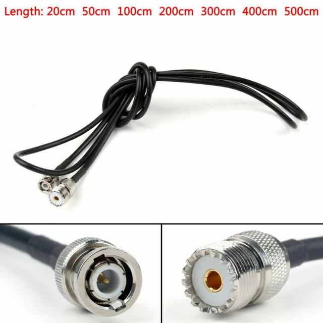 RG58 Cable BNC Male Fiche To SO239 UHF Femelle Jack Hétéro Pigtail